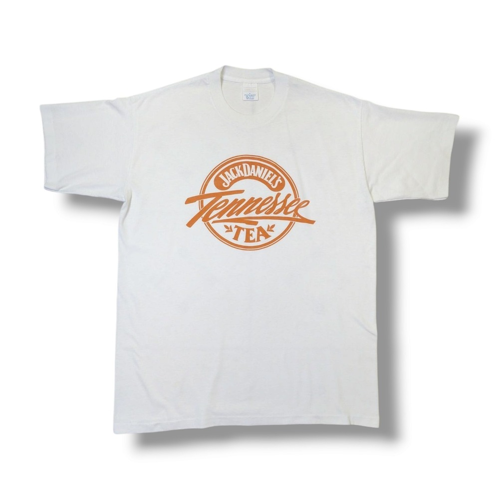 Vintage Jack Daniels Tennessee Tea Liquor Promo White T-Shirt Men's XL